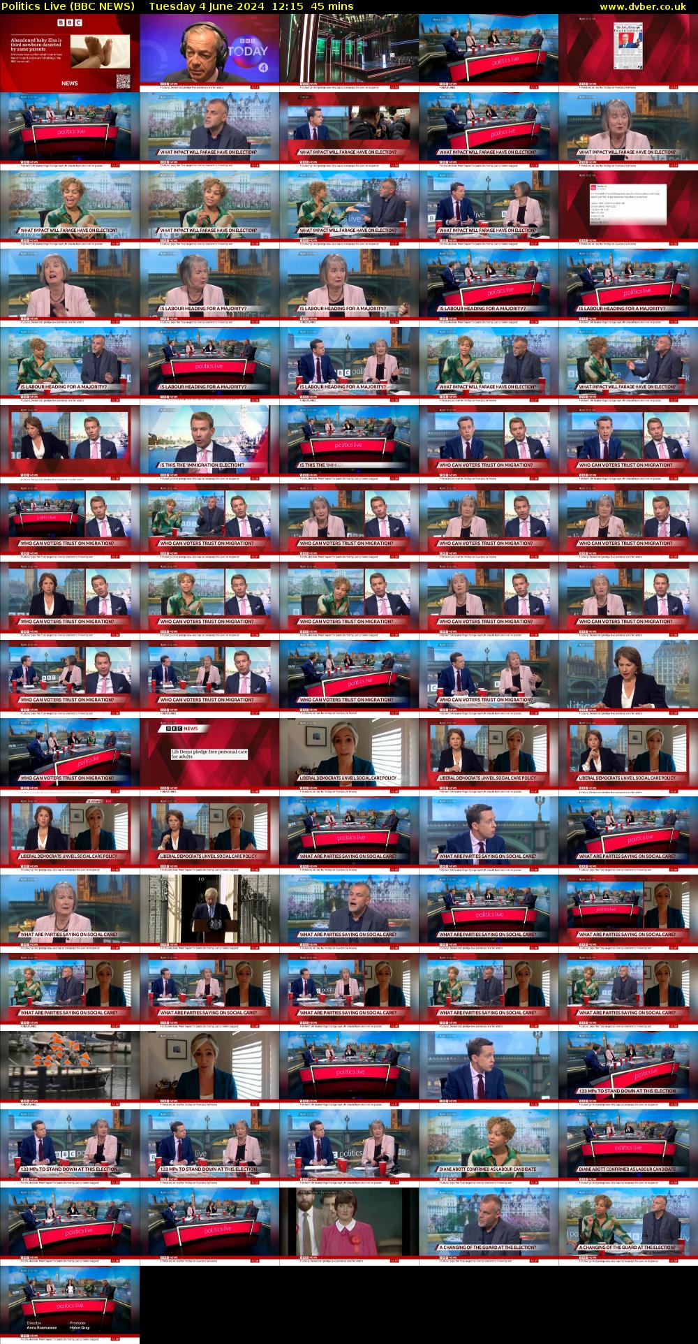 Politics Live (BBC NEWS) Tuesday 4 June 2024 12:15 - 13:00