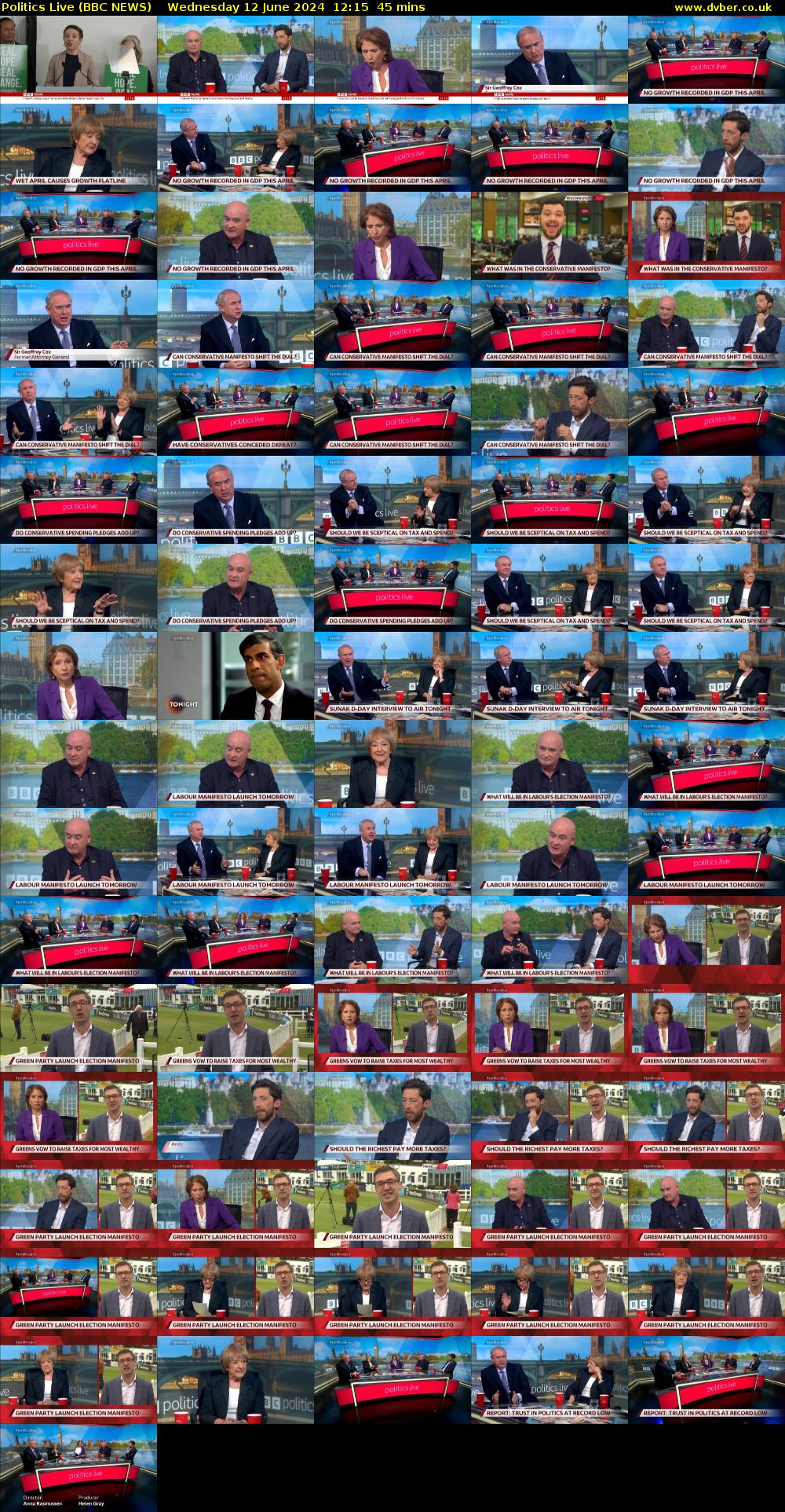 Politics Live (BBC NEWS) Wednesday 12 June 2024 12:15 - 13:00