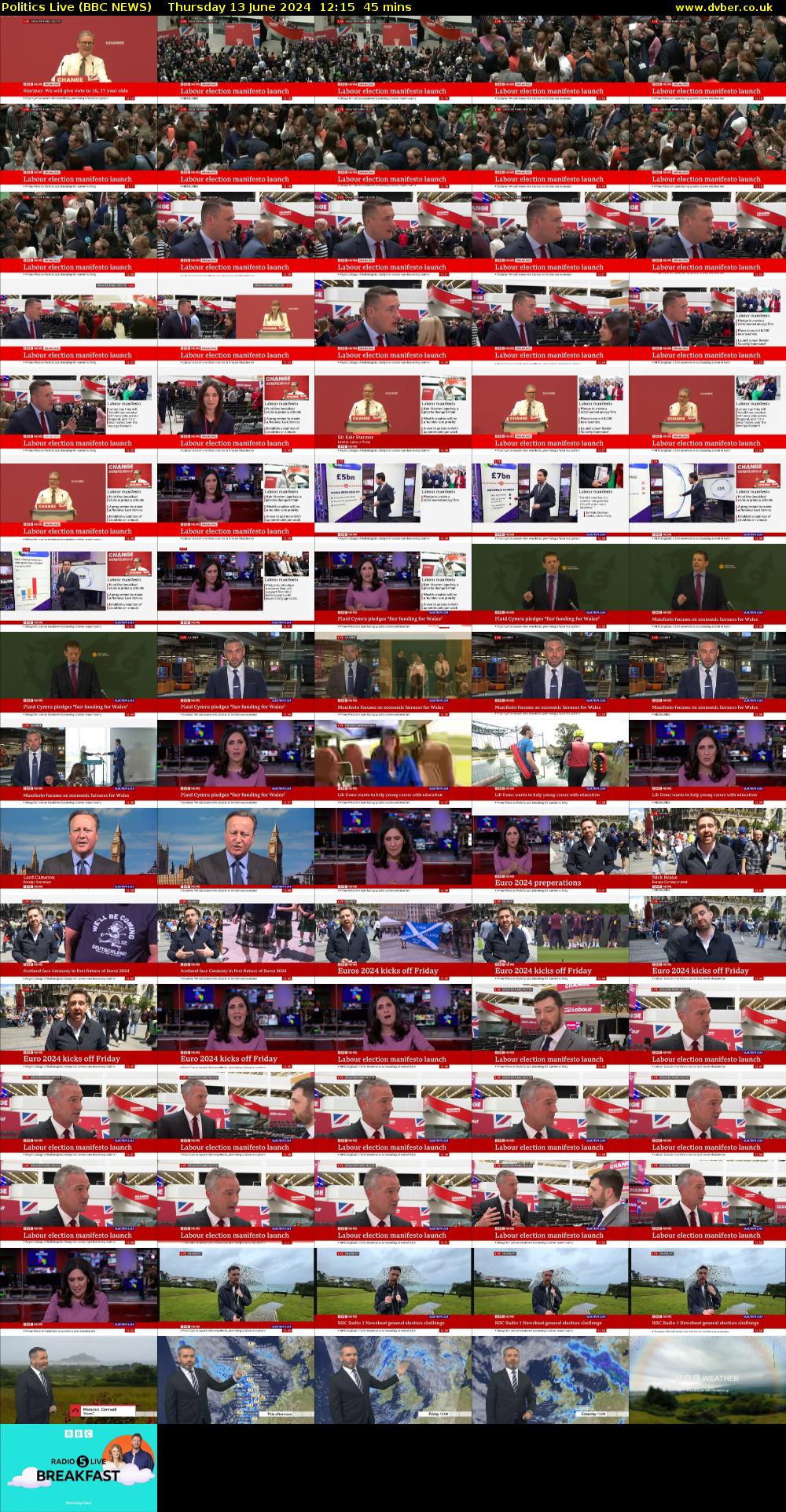 Politics Live (BBC NEWS) Thursday 13 June 2024 12:15 - 13:00
