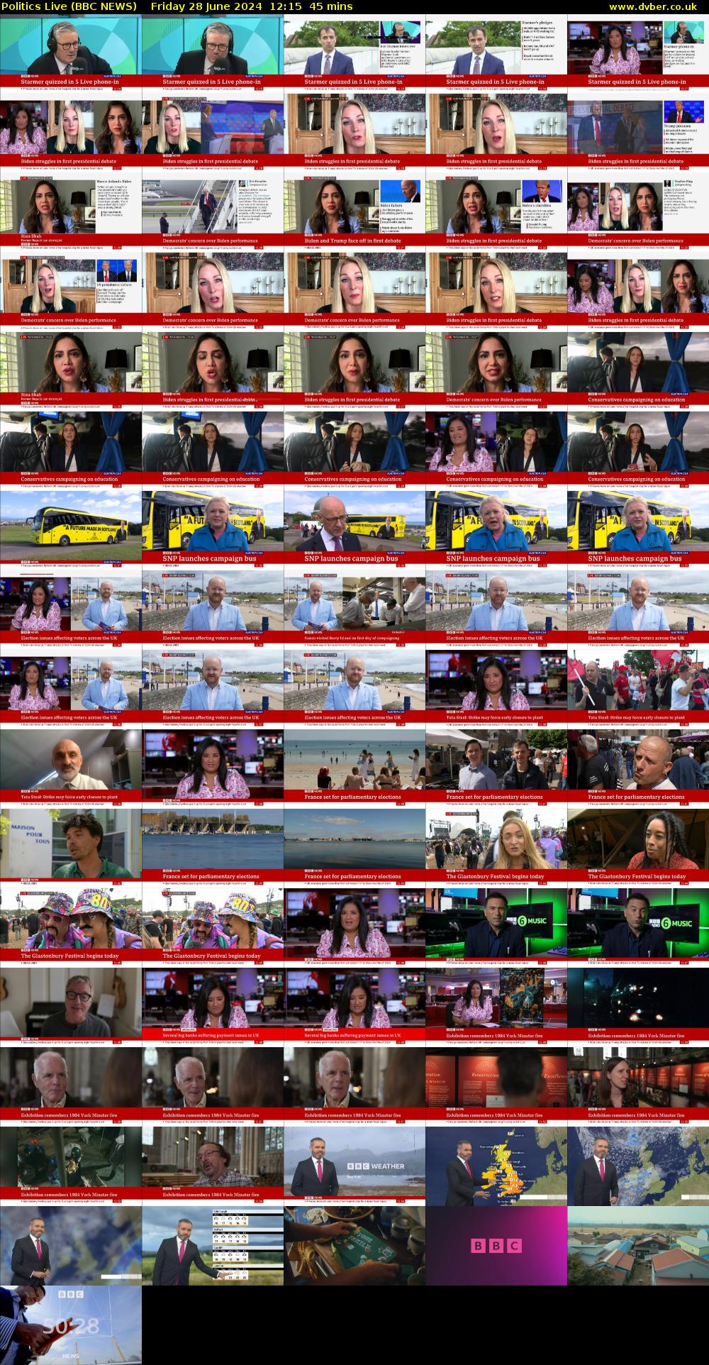 Politics Live (BBC NEWS) Friday 28 June 2024 12:15 - 13:00
