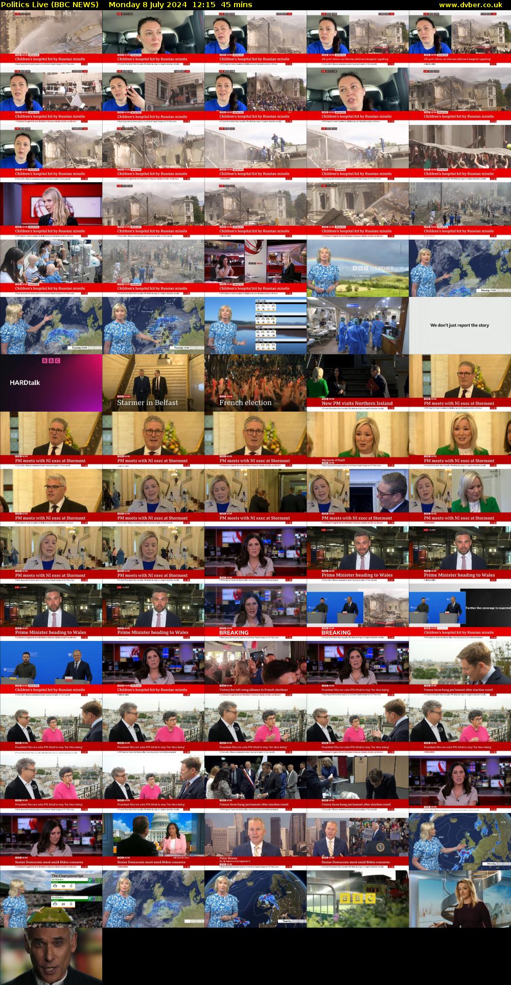 Politics Live (BBC NEWS) Monday 8 July 2024 12:15 - 13:00