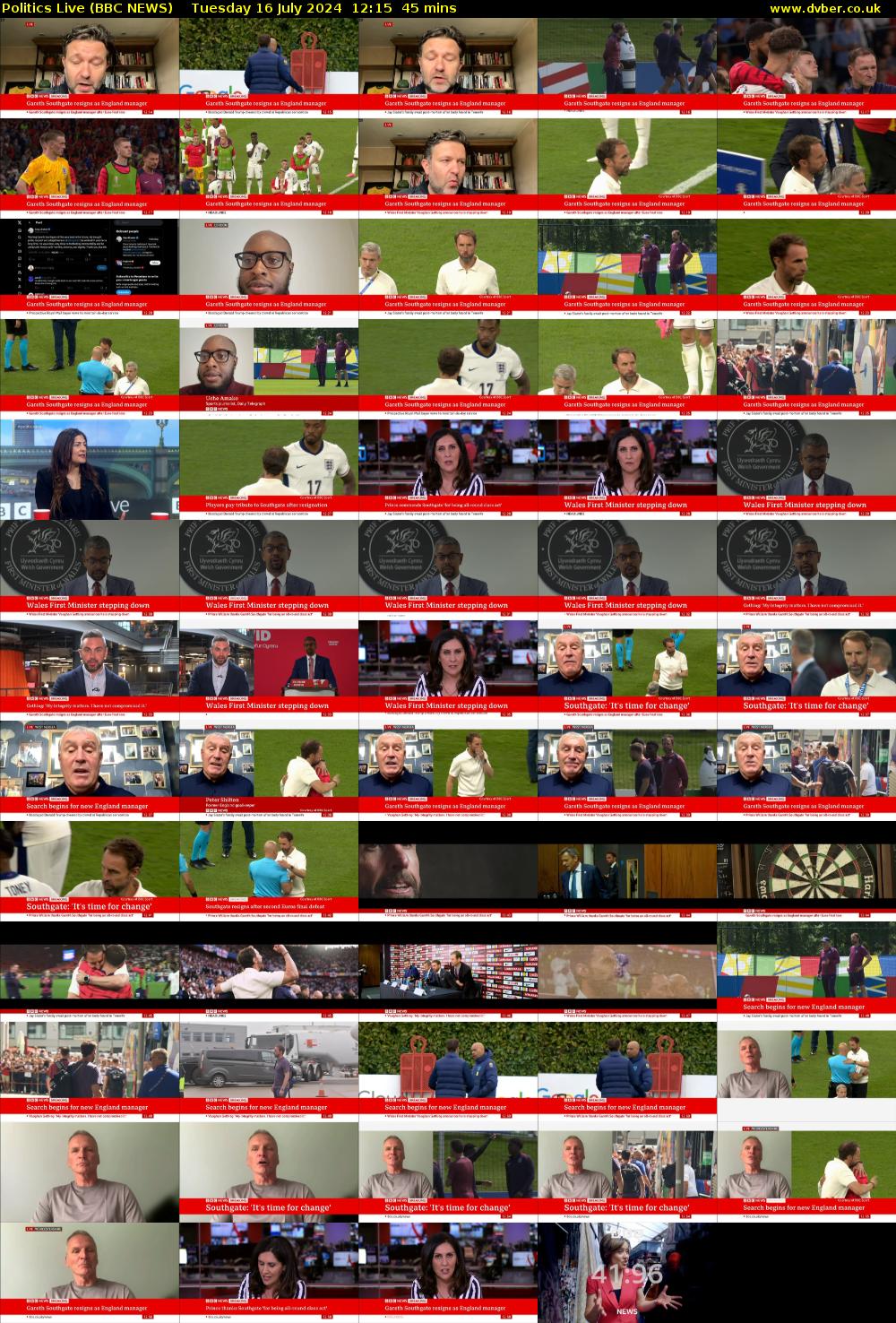 Politics Live (BBC NEWS) Tuesday 16 July 2024 12:15 - 13:00