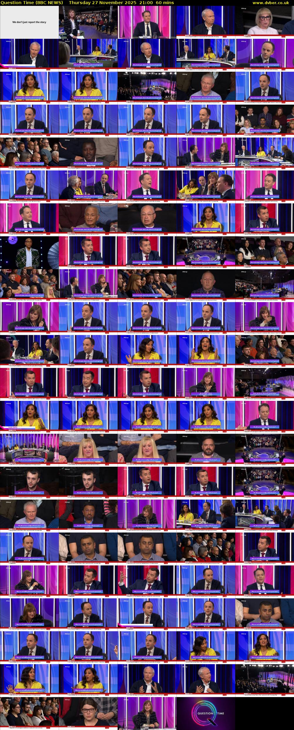 Question Time (BBC NEWS) Thursday 27 November 2025 21:00 - 22:00