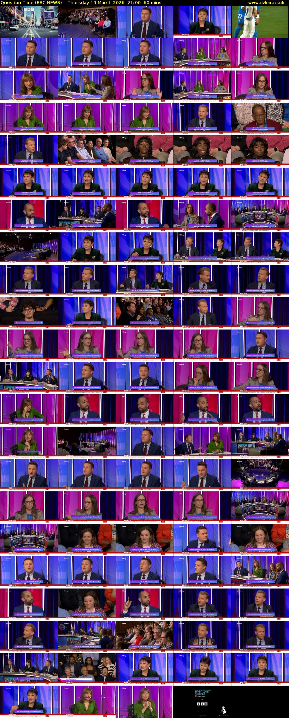 Question Time (BBC NEWS) Thursday 19 March 2026 21:00 - 22:00