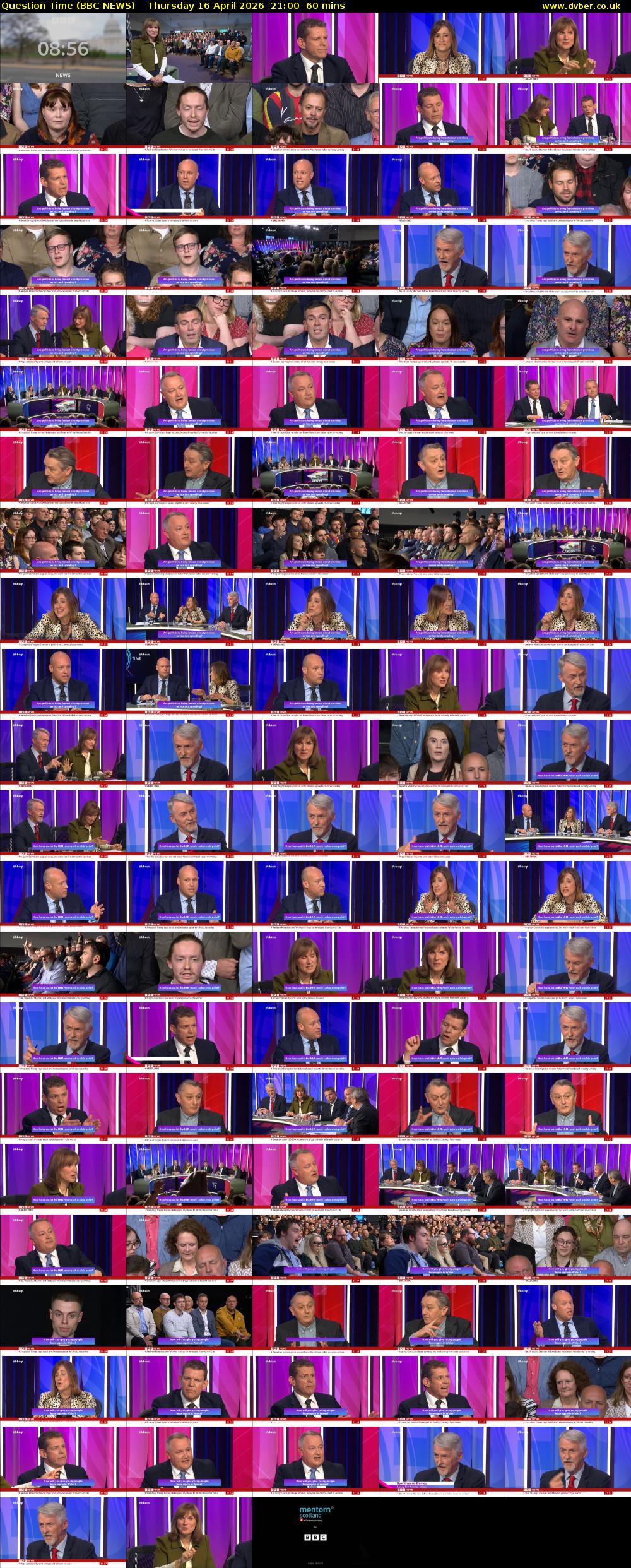 Question Time (BBC NEWS) Thursday 16 April 2026 21:00 - 22:00