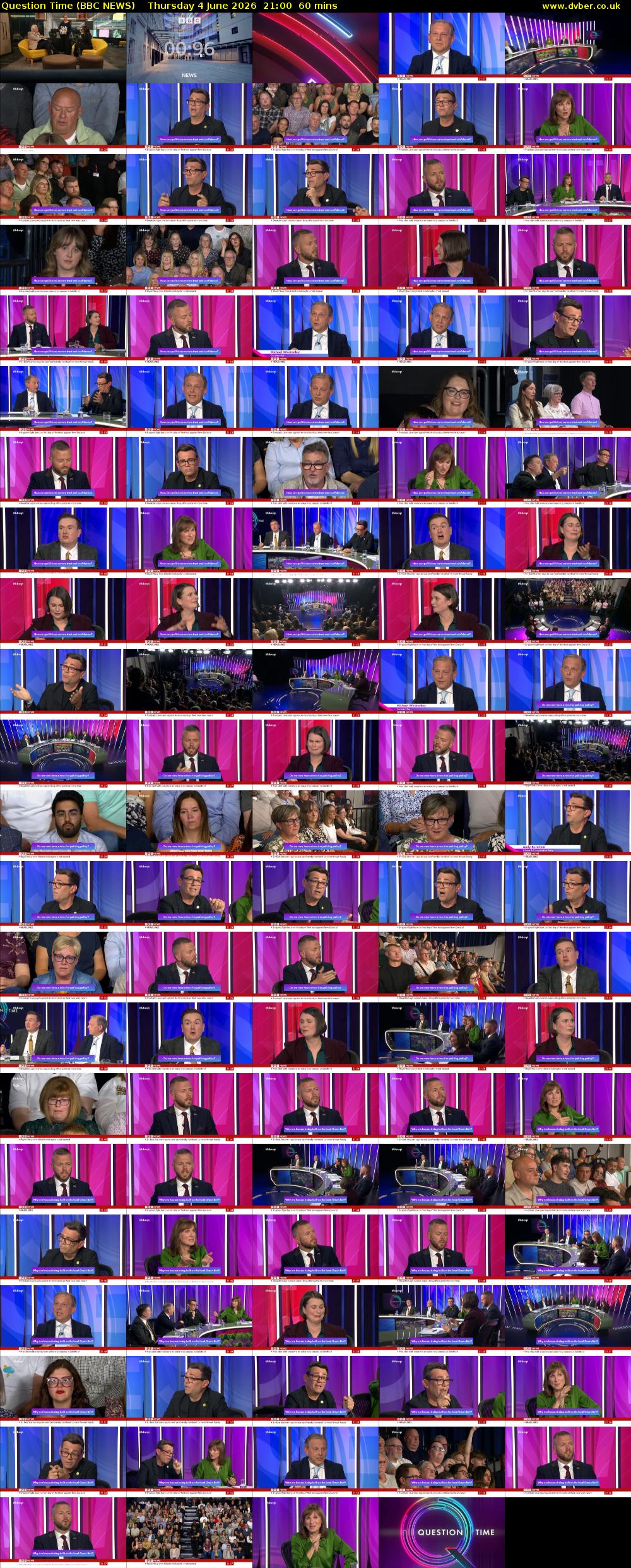 Question Time (BBC NEWS) Thursday 4 June 2026 21:00 - 22:00