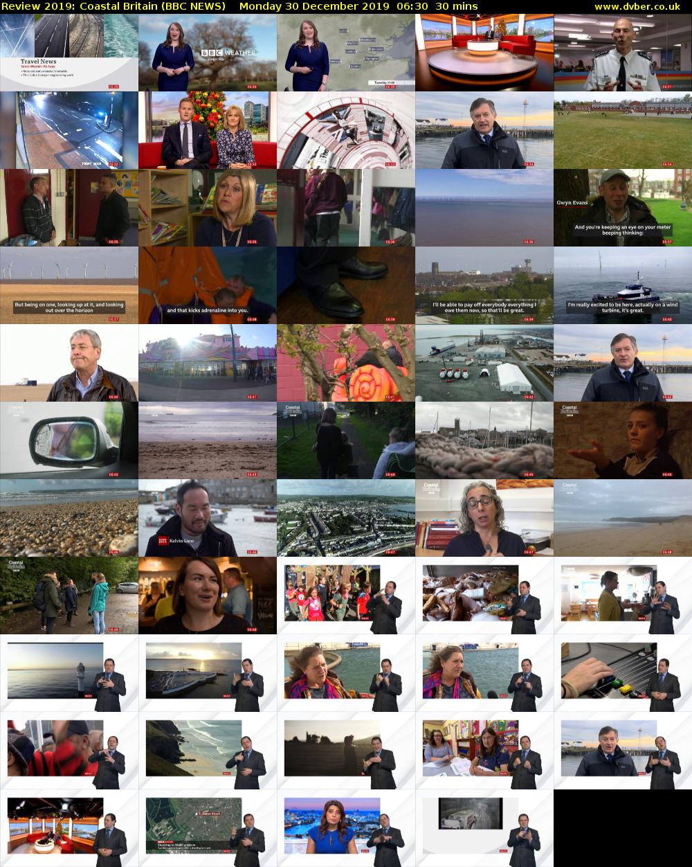 Review 2019: Coastal Britain (BBC NEWS) Monday 30 December 2019 06:30 - 07:00