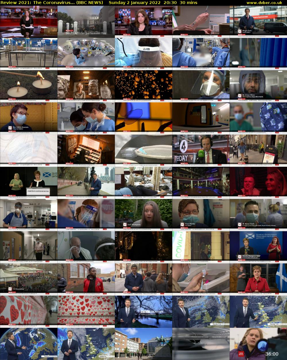 Review 2021: The Coronavirus... (BBC NEWS) Sunday 2 January 2022 20:30 - 21:00