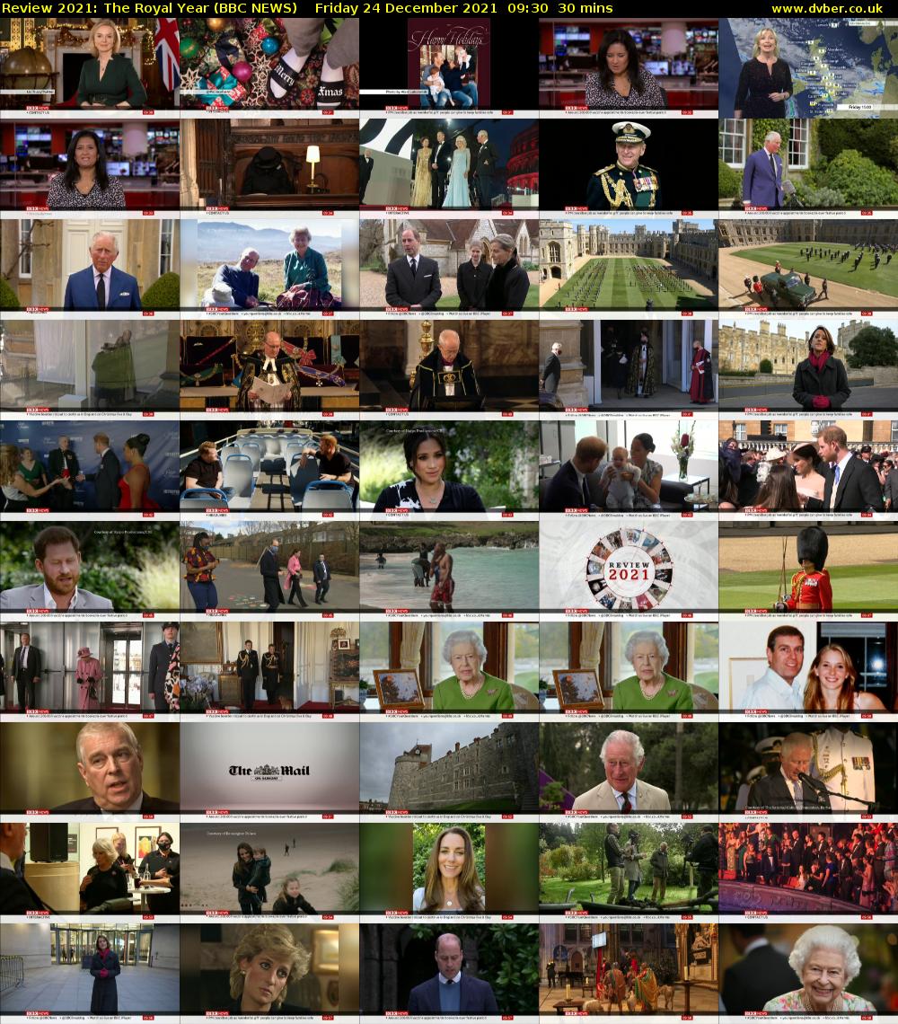 Review 2021: The Royal Year (BBC NEWS) Friday 24 December 2021 09:30 - 10:00