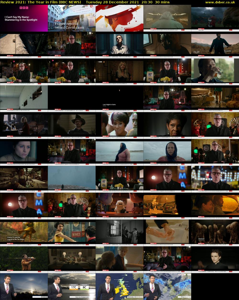 Review 2021: The Year in Film (BBC NEWS) Tuesday 28 December 2021 20:30 - 21:00