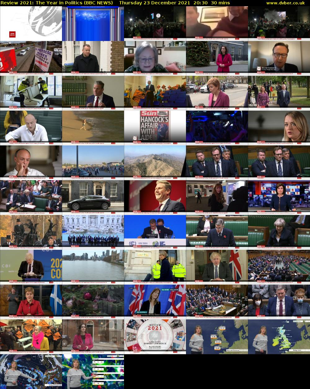 Review 2021: The Year in Politics (BBC NEWS) Thursday 23 December 2021 20:30 - 21:00