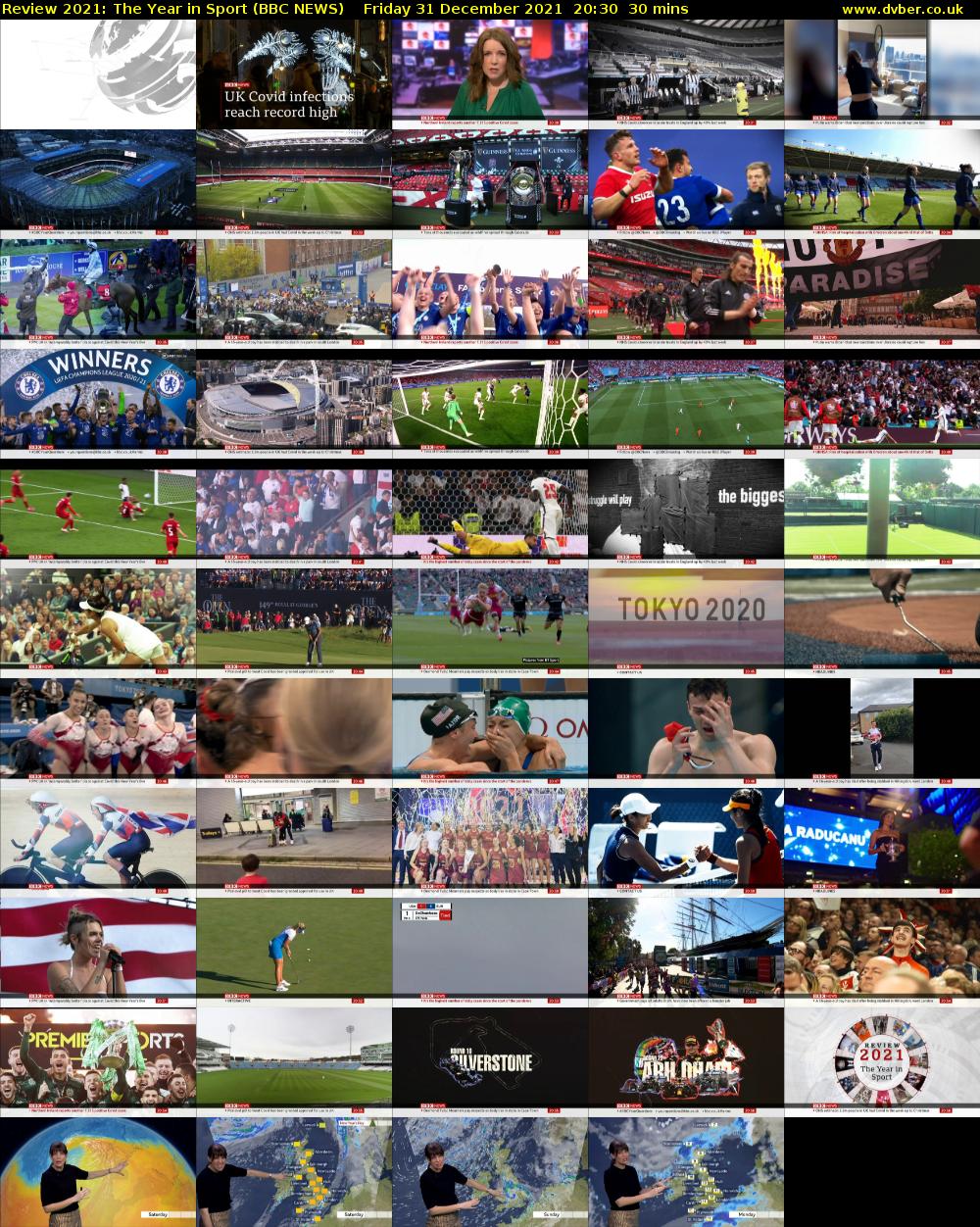 Review 2021: The Year in Sport (BBC NEWS) Friday 31 December 2021 20:30 - 21:00