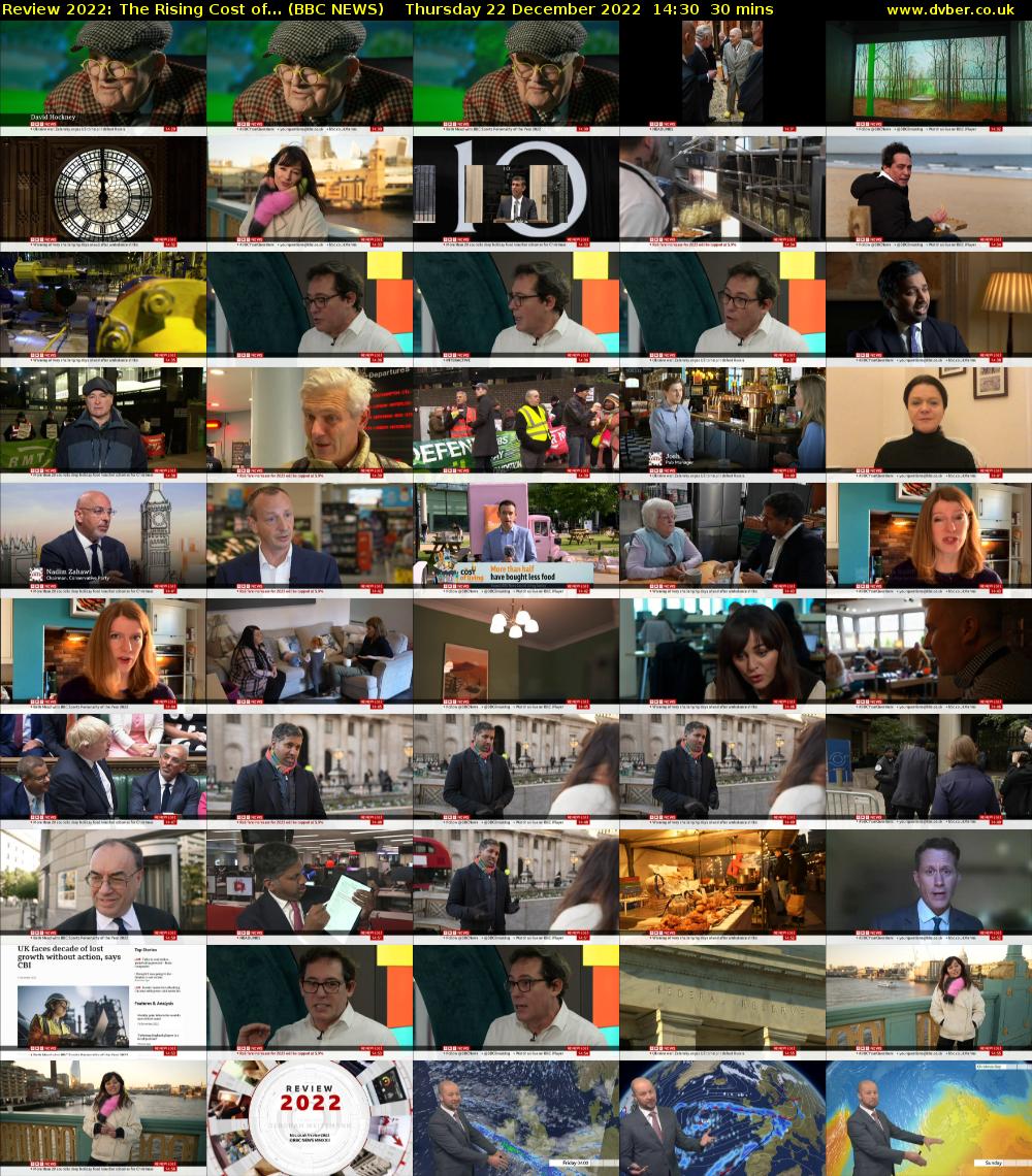 Review 2022: The Rising Cost of... (BBC NEWS) Thursday 22 December 2022 14:30 - 15:00