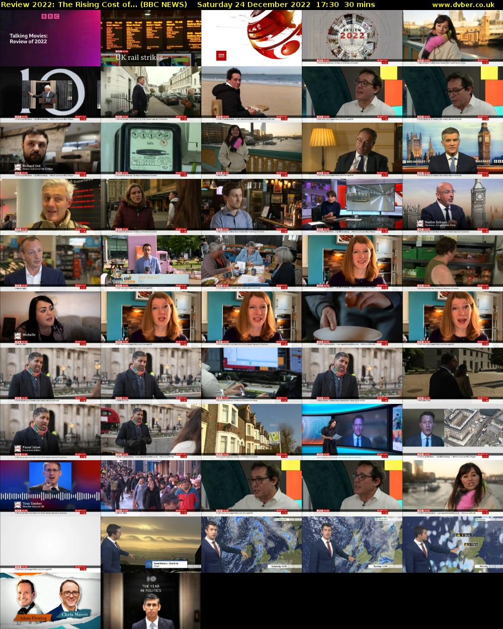 Review 2022: The Rising Cost of... (BBC NEWS) Saturday 24 December 2022 17:30 - 18:00