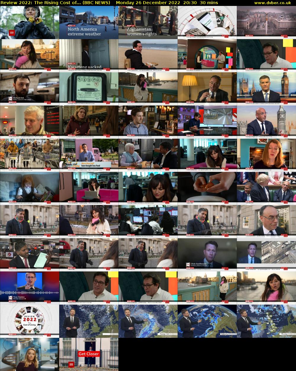 Review 2022: The Rising Cost of... (BBC NEWS) Monday 26 December 2022 20:30 - 21:00
