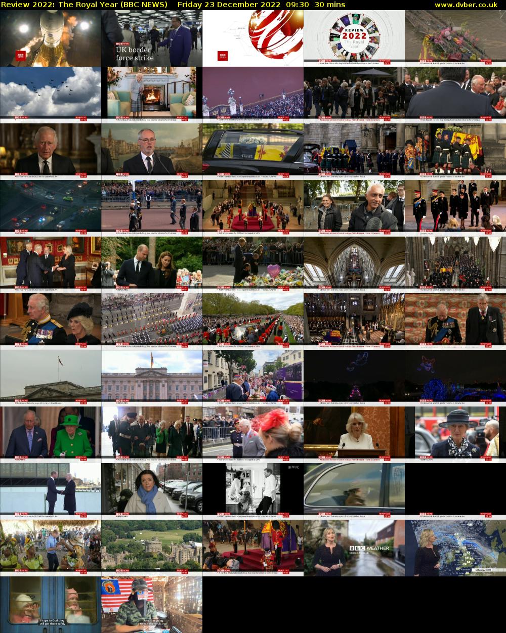 Review 2022: The Royal Year (BBC NEWS) Friday 23 December 2022 09:30 - 10:00