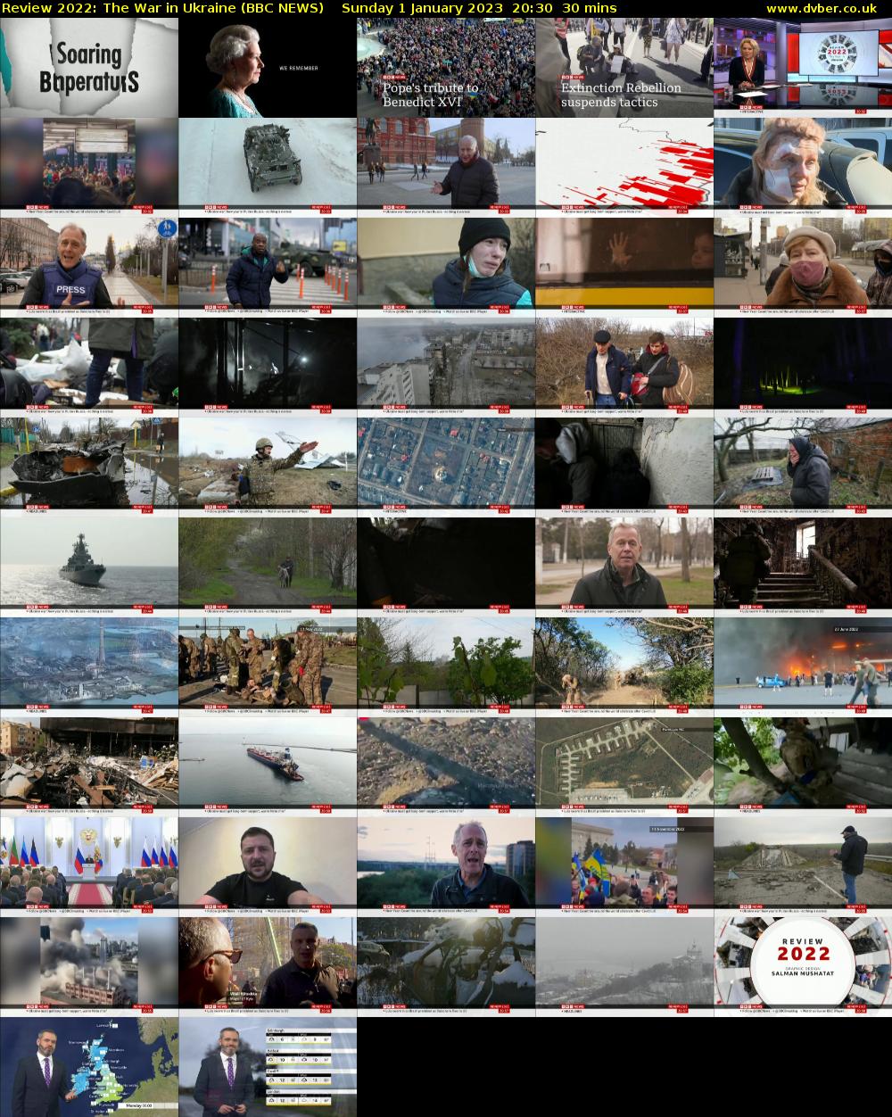 Review 2022: The War in Ukraine (BBC NEWS) Sunday 1 January 2023 20:30 - 21:00