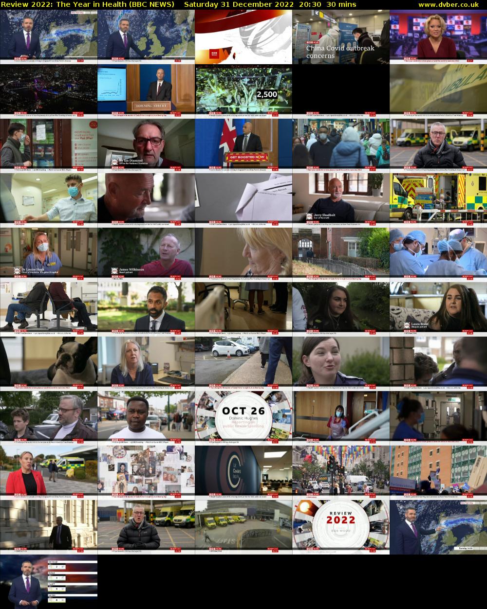 Review 2022: The Year in Health (BBC NEWS) Saturday 31 December 2022 20:30 - 21:00