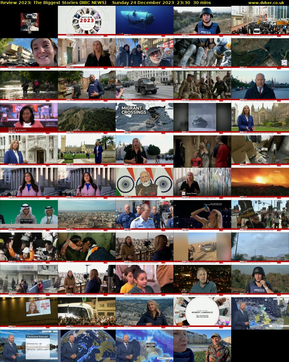 Review 2023: The Biggest Stories (BBC NEWS) Sunday 24 December 2023 23:30 - 00:00