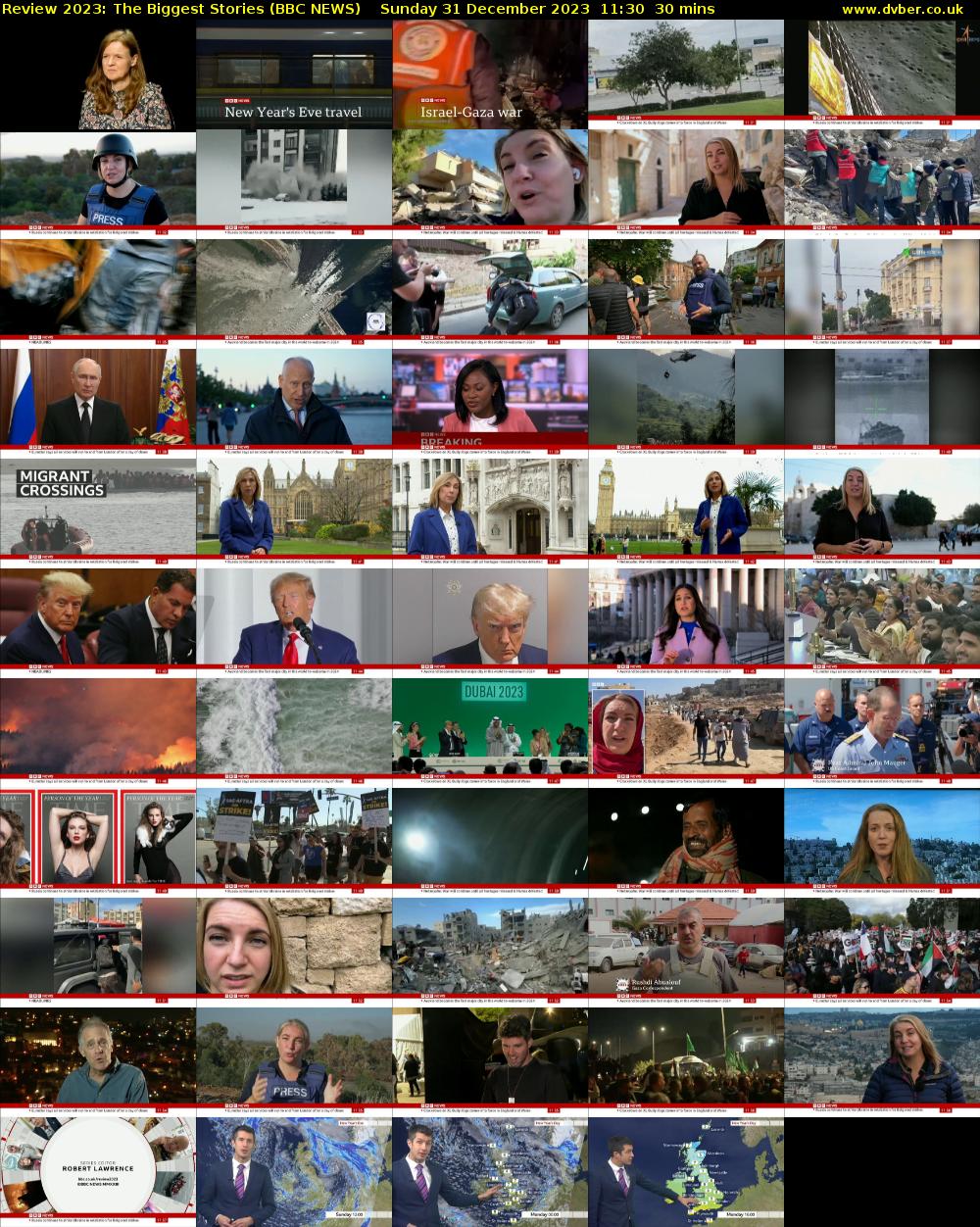 Review 2023: The Biggest Stories (BBC NEWS) Sunday 31 December 2023 11:30 - 12:00