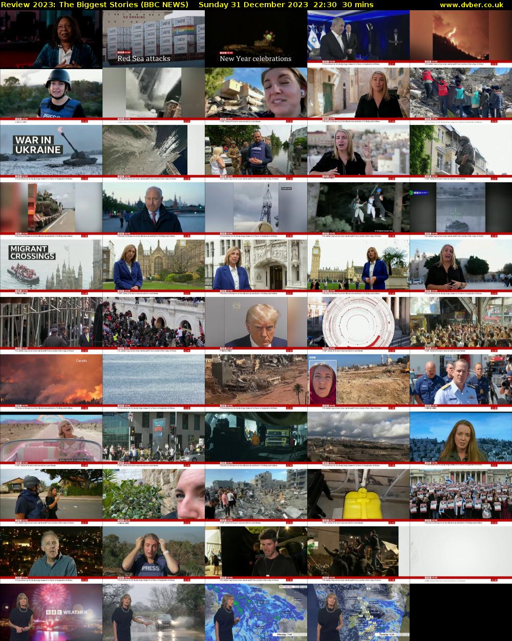 Review 2023: The Biggest Stories (BBC NEWS) Sunday 31 December 2023 22:30 - 23:00