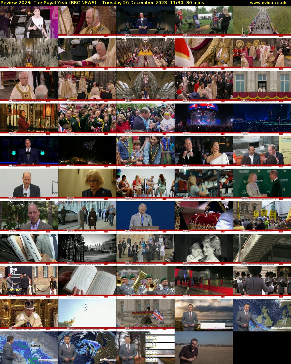 Review 2023: The Royal Year (BBC NEWS) Tuesday 26 December 2023 11:30 - 12:00