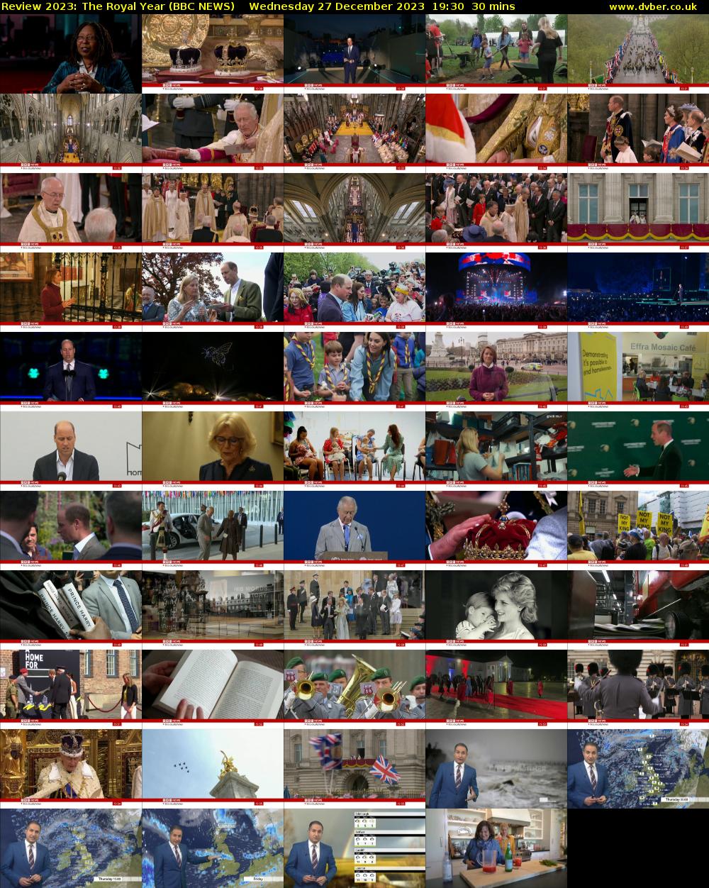Review 2023: The Royal Year (BBC NEWS) Wednesday 27 December 2023 19:30 - 20:00