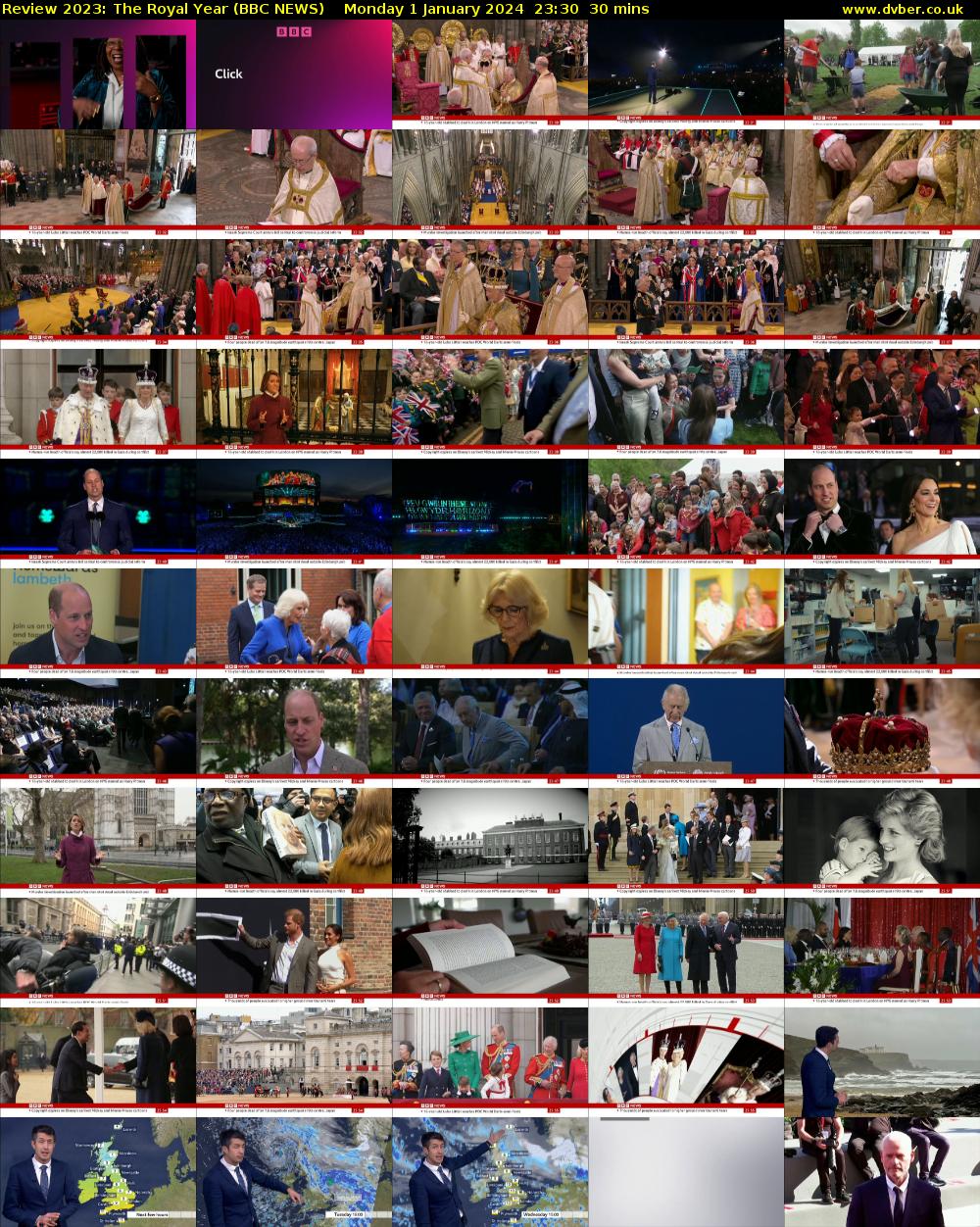 Review 2023: The Royal Year (BBC NEWS) Monday 1 January 2024 23:30 - 00:00