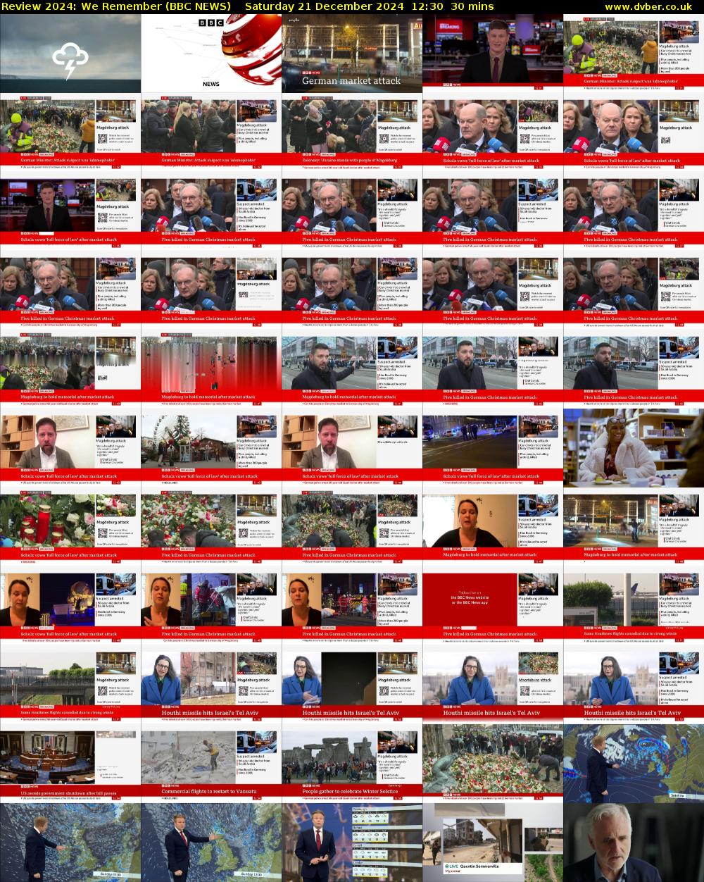 Review 2024: We Remember (BBC NEWS) Saturday 21 December 2024 12:30 - 13:00