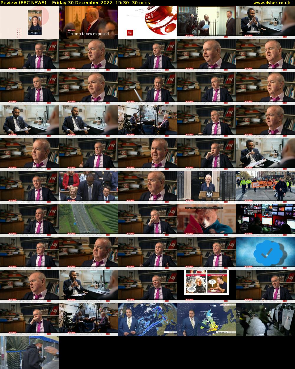 Review (BBC NEWS) Friday 30 December 2022 15:30 - 16:00