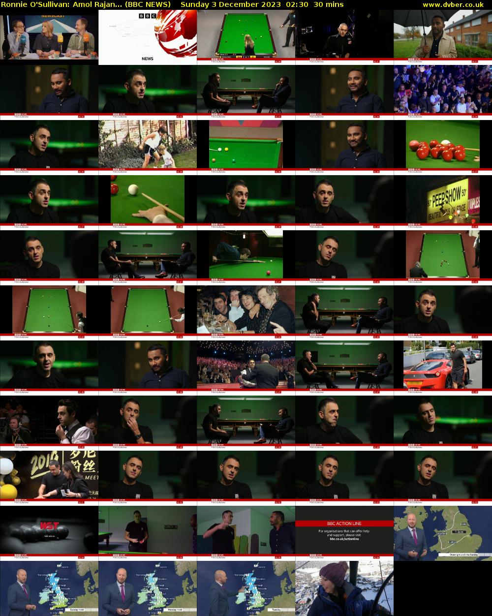 Ronnie O'Sullivan: Amol Rajan... (BBC NEWS) Sunday 3 December 2023 02:30 - 03:00