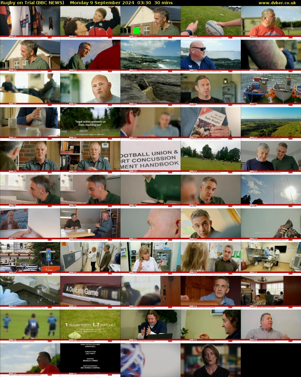 Rugby on Trial (BBC NEWS) Monday 9 September 2024 03:30 - 04:00