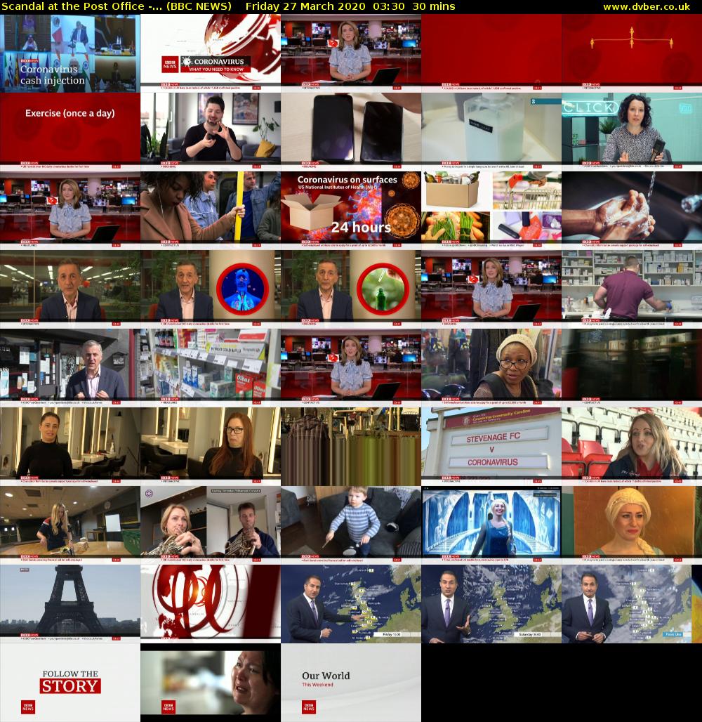 Scandal at the Post Office -... (BBC NEWS) Friday 27 March 2020 03:30 - 04:00