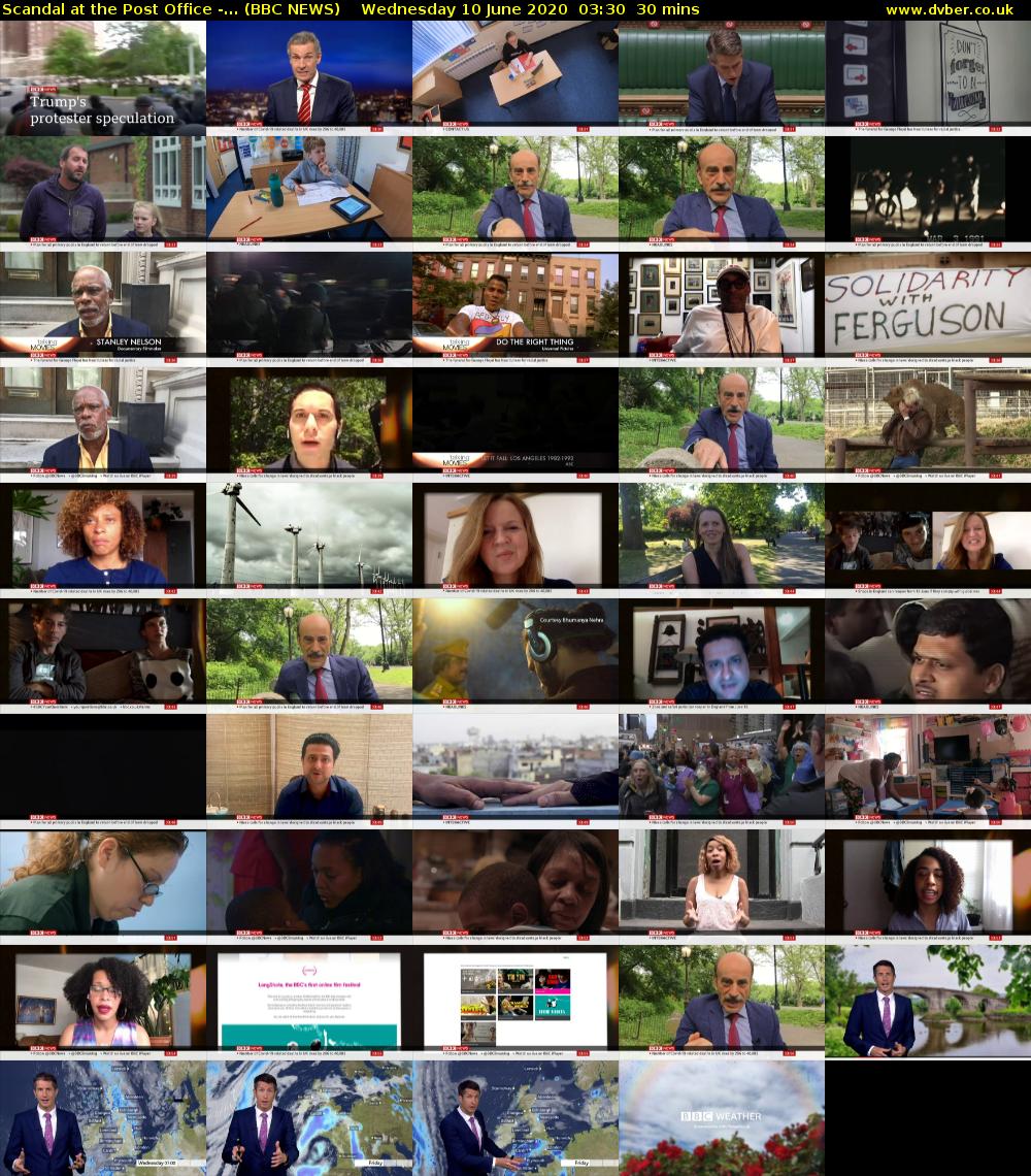 Scandal at the Post Office -... (BBC NEWS) Wednesday 10 June 2020 03:30 - 04:00