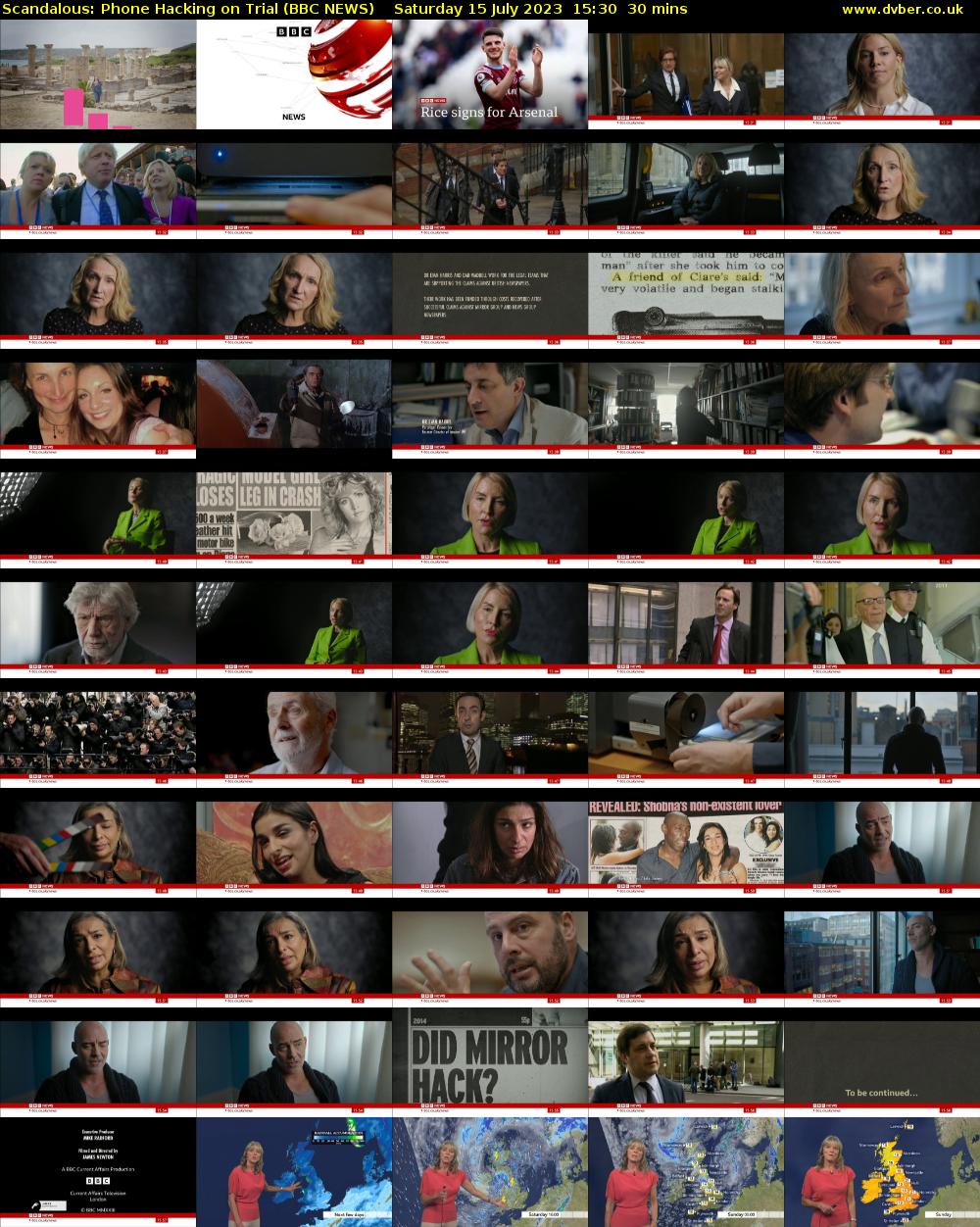 Scandalous: Phone Hacking on Trial (BBC NEWS) Saturday 15 July 2023 15:30 - 16:00