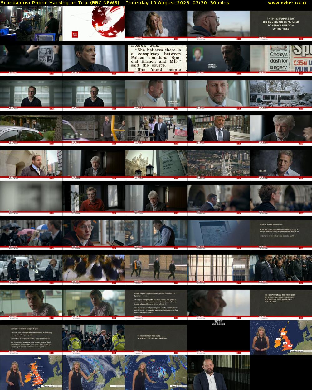 Scandalous: Phone Hacking on Trial (BBC NEWS) Thursday 10 August 2023 03:30 - 04:00