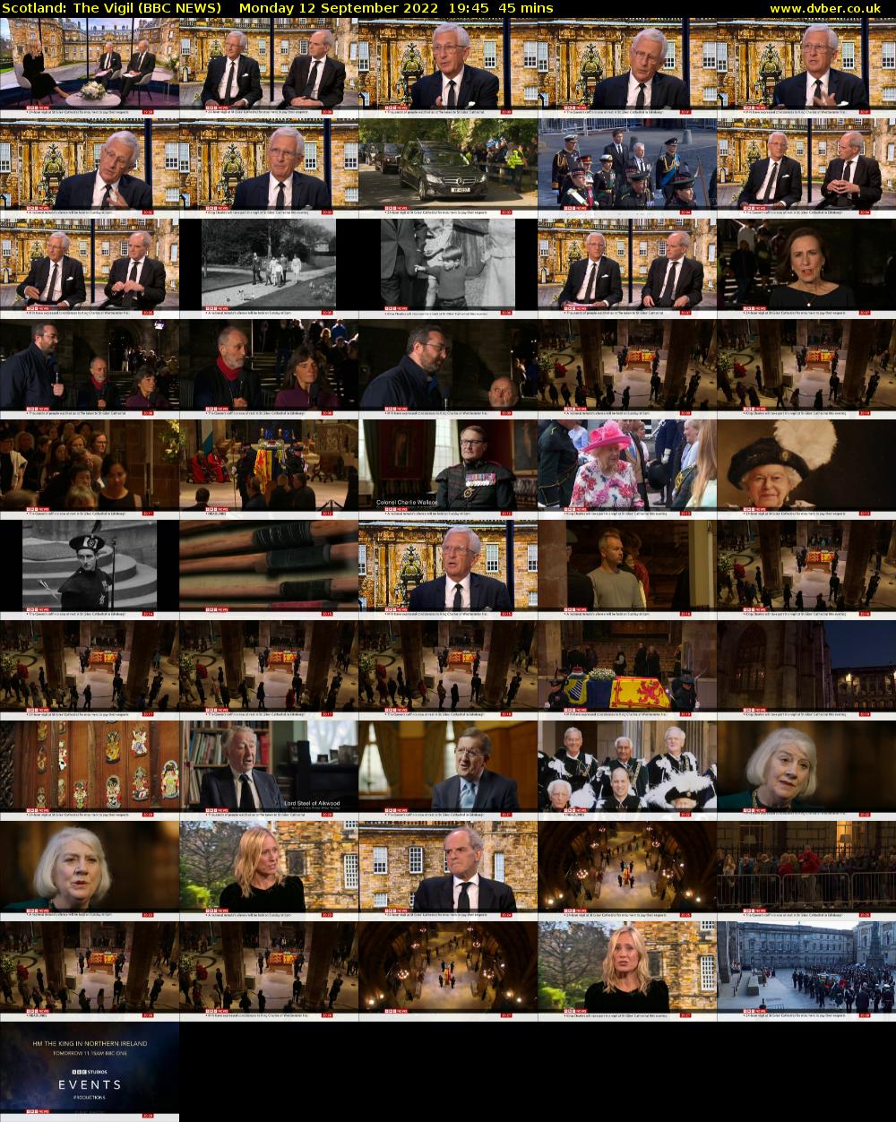 Scotland: The Vigil (BBC NEWS) Monday 12 September 2022 19:45 - 20:30