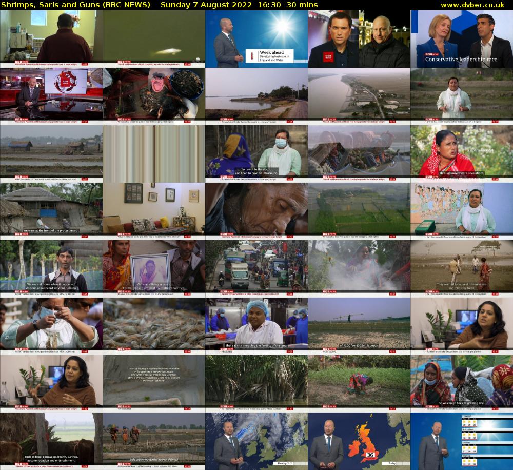 Shrimps, Saris and Guns (BBC NEWS) Sunday 7 August 2022 16:30 - 17:00