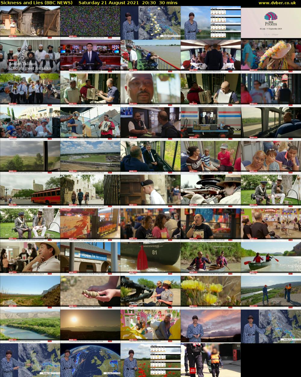 Sickness and Lies (BBC NEWS) Saturday 21 August 2021 20:30 - 21:00