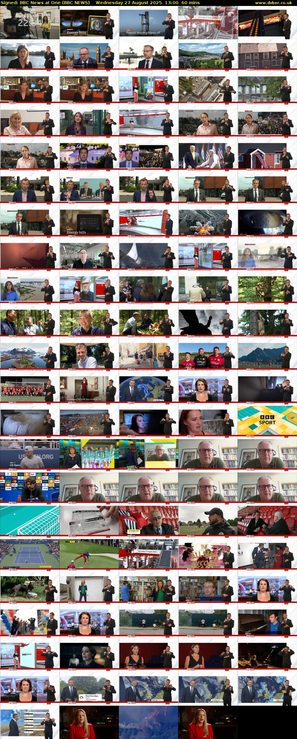 Signed: BBC News at One (BBC NEWS) Wednesday 27 August 2025 13:00 - 14:00