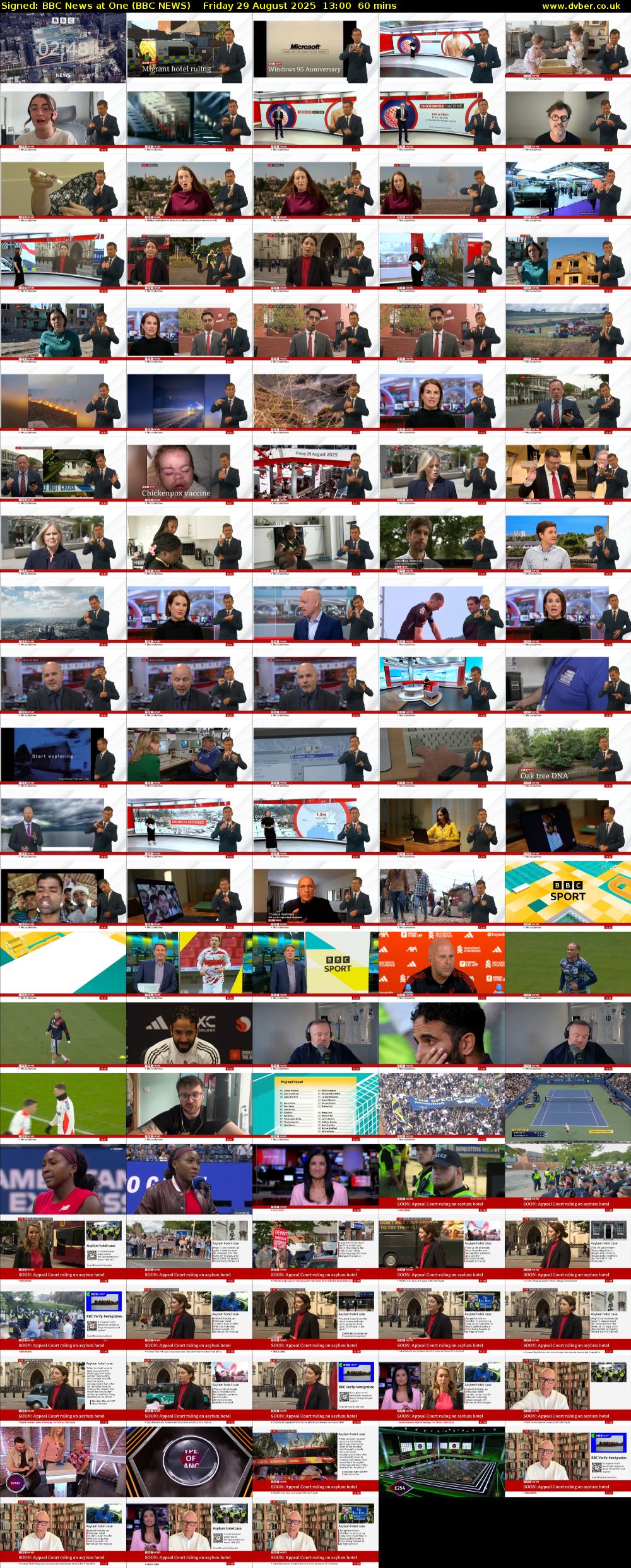 Signed: BBC News at One (BBC NEWS) Friday 29 August 2025 13:00 - 14:00