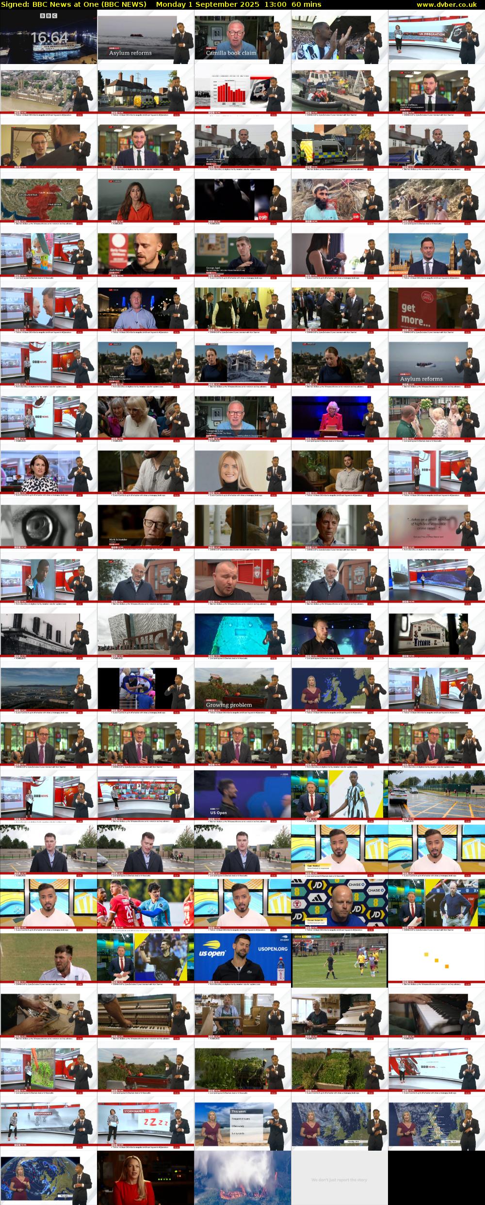 Signed: BBC News at One (BBC NEWS) Monday 1 September 2025 13:00 - 14:00