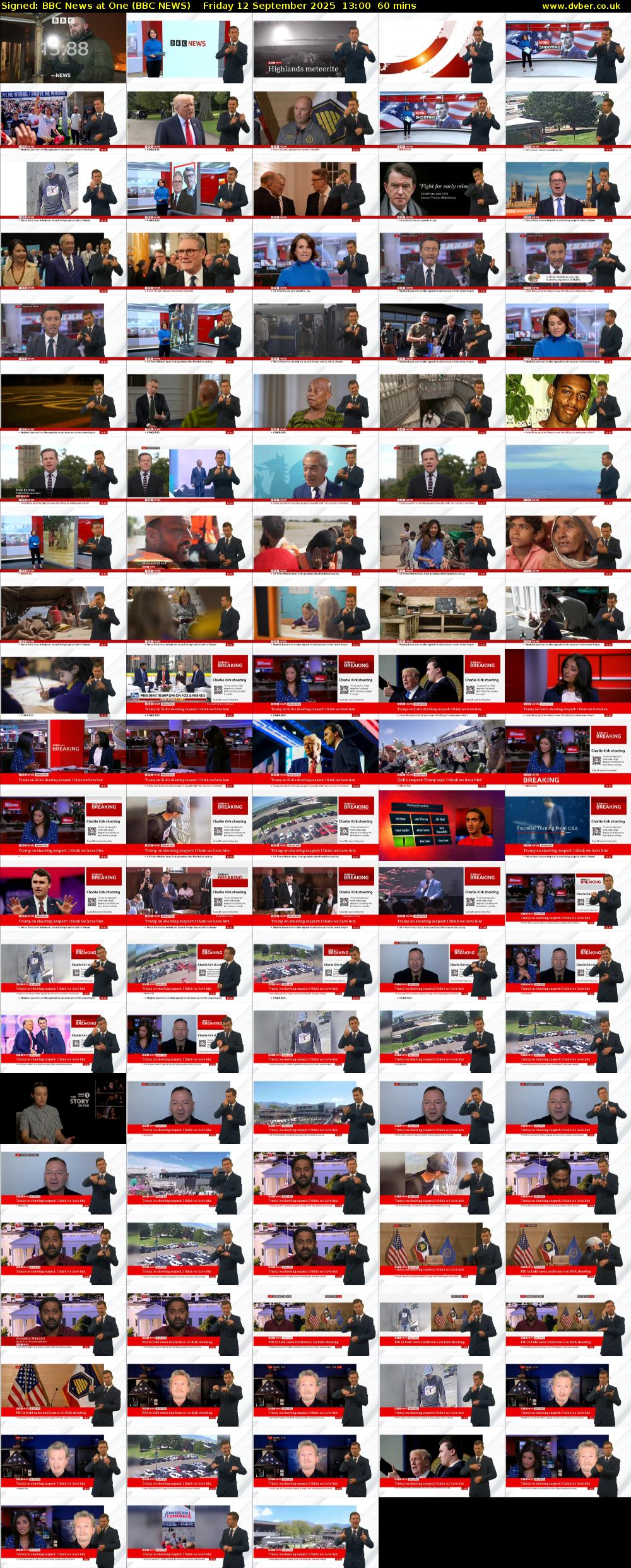 Signed: BBC News at One (BBC NEWS) Friday 12 September 2025 13:00 - 14:00