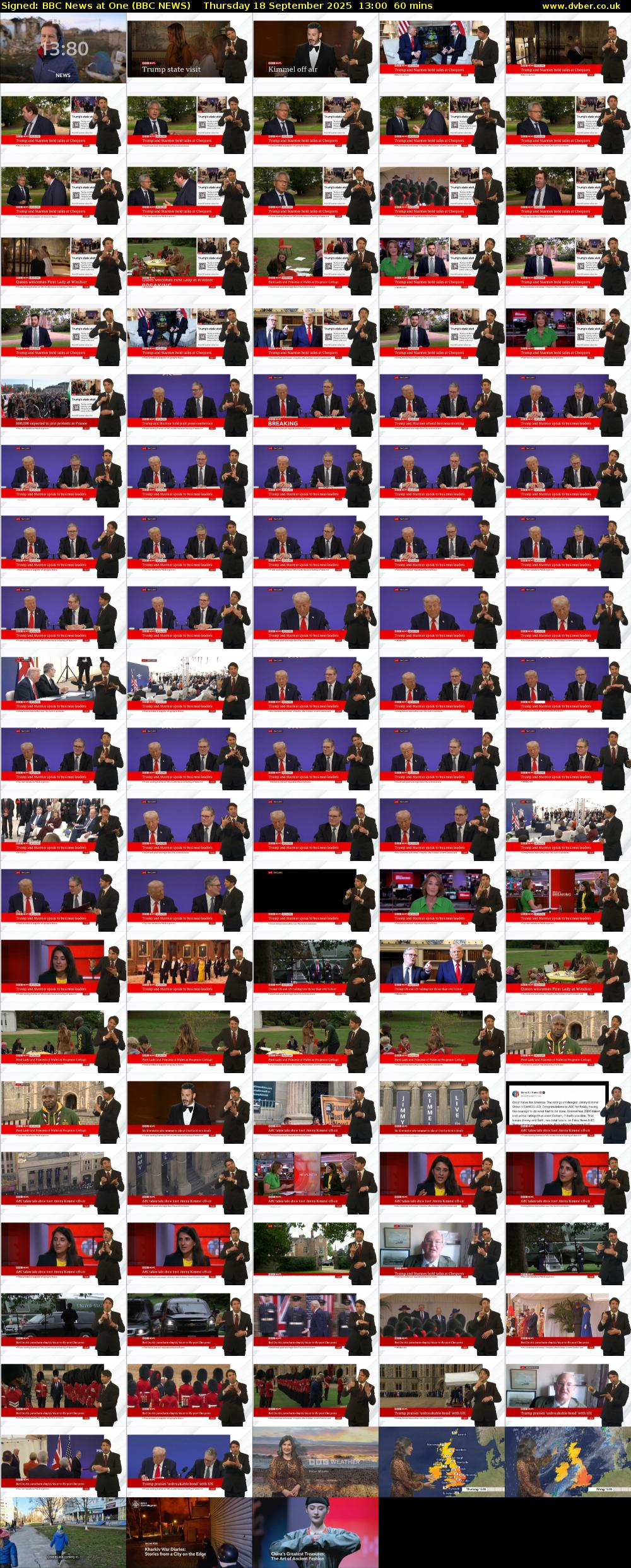 Signed: BBC News at One (BBC NEWS) Thursday 18 September 2025 13:00 - 14:00