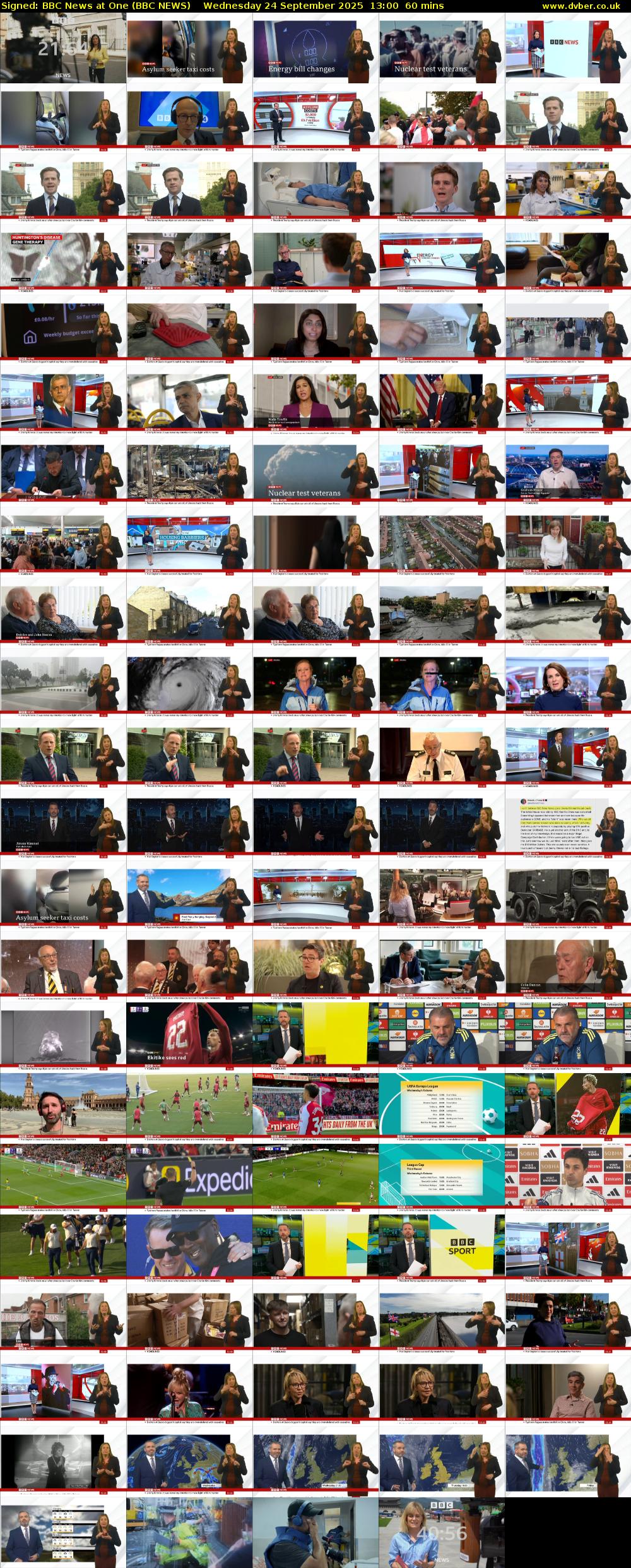 Signed: BBC News at One (BBC NEWS) Wednesday 24 September 2025 13:00 - 14:00