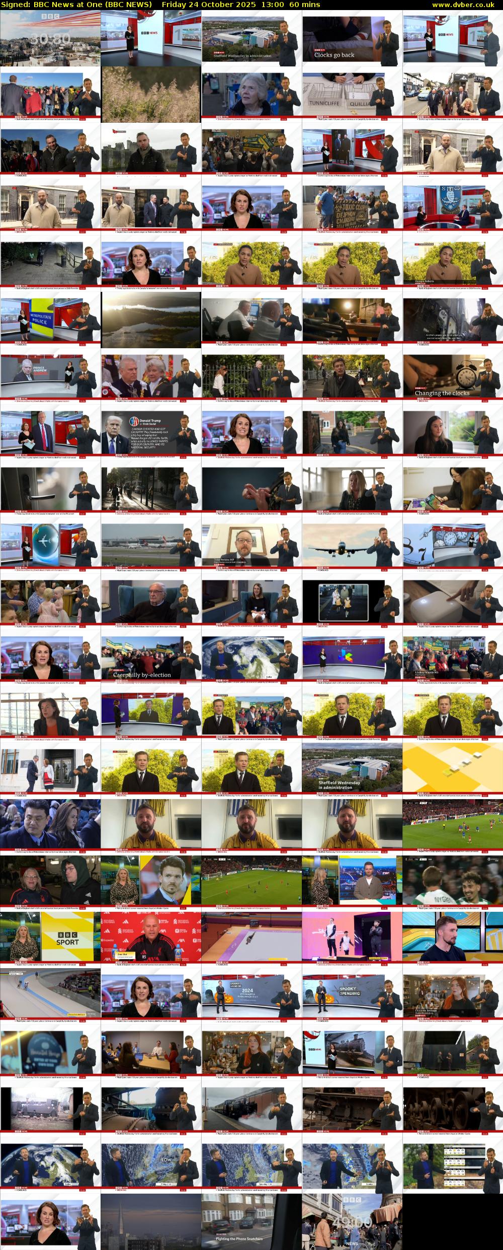 Signed: BBC News at One (BBC NEWS) Friday 24 October 2025 13:00 - 14:00