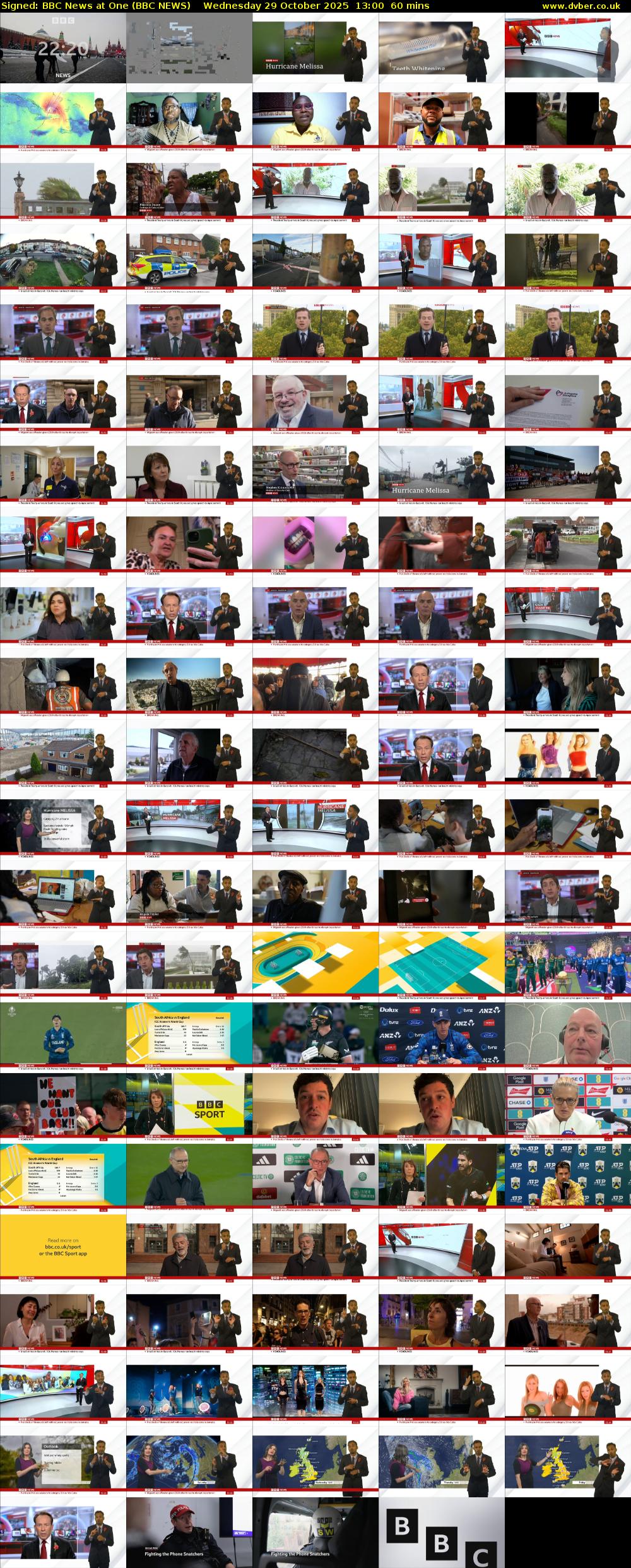 Signed: BBC News at One (BBC NEWS) Wednesday 29 October 2025 13:00 - 14:00