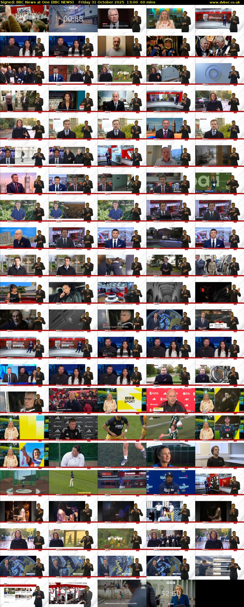 Signed: BBC News at One (BBC NEWS) Friday 31 October 2025 13:00 - 14:00