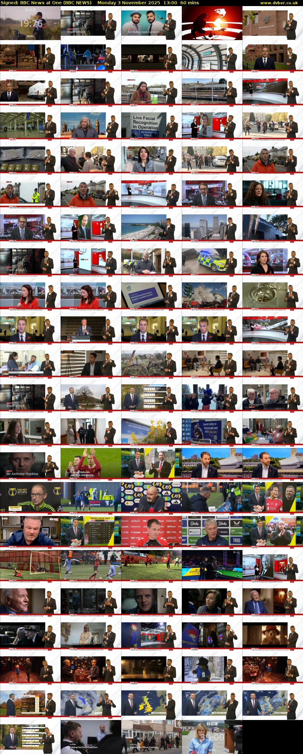 Signed: BBC News at One (BBC NEWS) Monday 3 November 2025 13:00 - 14:00