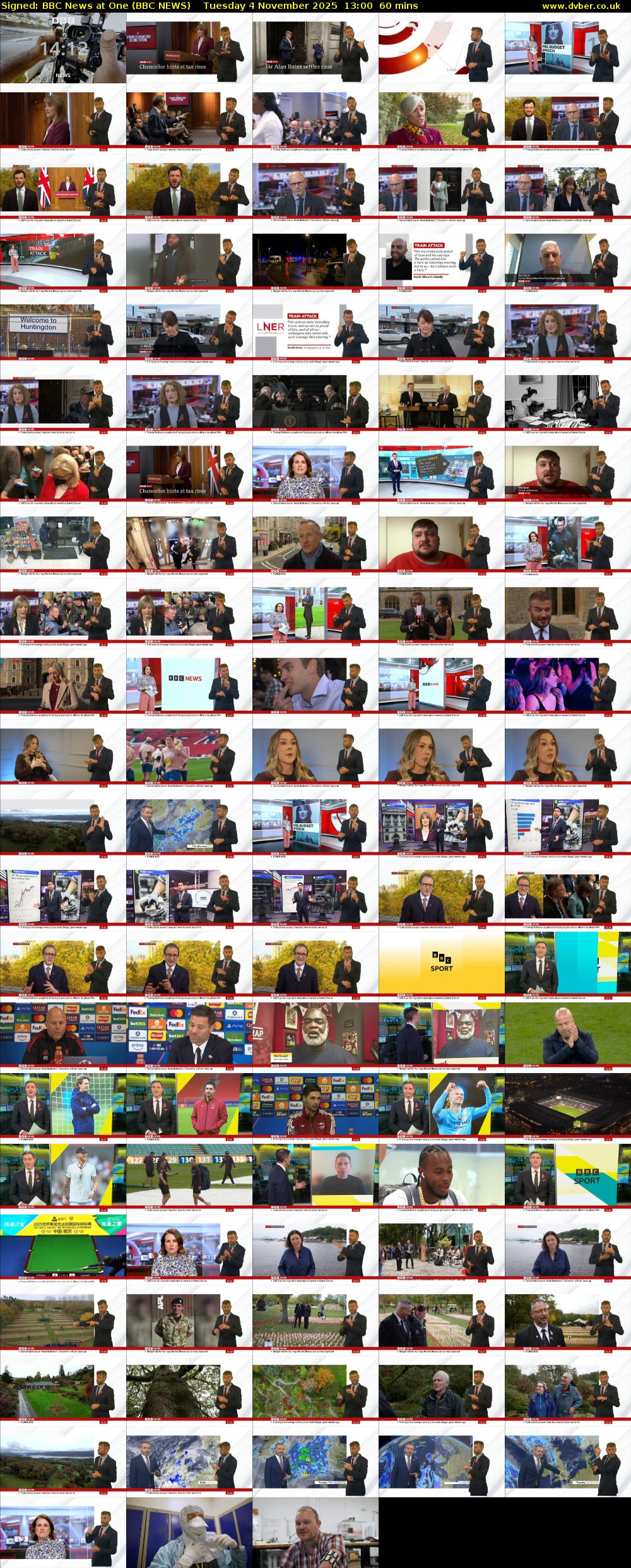 Signed: BBC News at One (BBC NEWS) Tuesday 4 November 2025 13:00 - 14:00